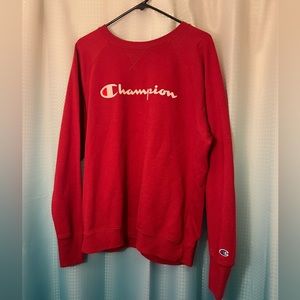 Champion Red Crewneck. size XL